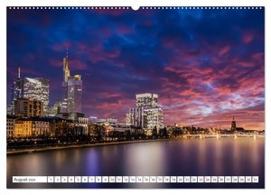 Frankfurt am Main - at night (hochwertiger Premium Wandkalender 2024 DIN A2 quer), Kunstdruck in Hochglanz