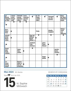 Kreuzworträtsel Tagesabreißkalender 2024. Tischkalender mit täglichem Rätselspaß. Kalender zum Aufstellen für alle Kreuzworträtsel-Liebhaber