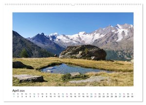 Perlen im Saastal Wallis Schweiz (hochwertiger Premium Wandkalender 2024 DIN A2 quer), Kunstdruck in Hochglanz