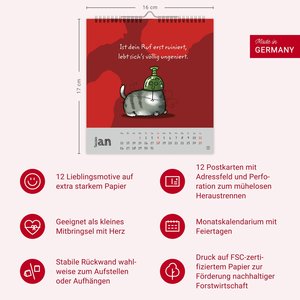 Catzz Postkartenkalender 2026