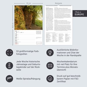 Naturschätze Deutschlands Wochenplaner 2026 - Eine Reise in 53 Bildern