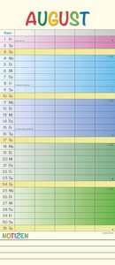 Regenbogen 2025 Familienplaner - Terminkalender - Familienkalender - 19,5x45
