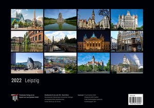 Leipzig 2022 - Black Edition - Timokrates Kalender, Wandkalender, Bildkalender - DIN A3 (42 x 30 cm)