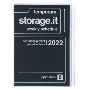 MARK\'S 2021/2022 Taschenkalender B6 vertikal, Storage it, Black