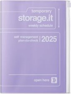 MARK'S 2024/2025 Taschenkalender A5 vertikal, Storage it, Purple