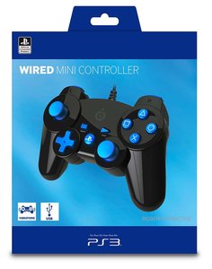 Wired Mini Controller für PS3 - Schwarz/Blau (Offiziell lizensiert)