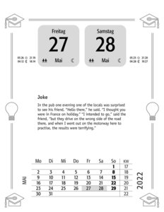 Abreißkalender Englisch 2022