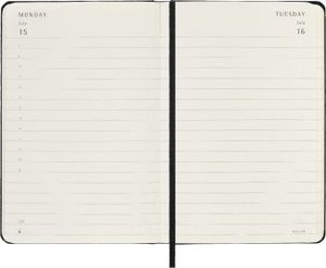 Moleskine 12 Monate Tageskalender 2024, Pocket/A6, Schwarz