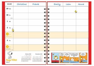 Peanuts Familienplaner-Buch A5 2025