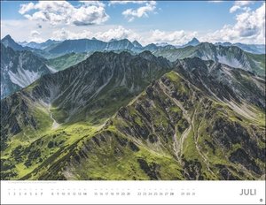 Faszination Alpen Posterkalender 2024. Traumhafte Berg-Panoramen in einem Wandkalender. Dekorativer Poster-Kalender mit Monatskalendarium.