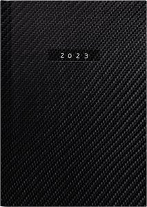 rido/idé 7021812803  Tageskalender  Buchkalender  2023  "Carbon"  Modell Chefplaner  1 Seite = 1 Tag  Blattgröße 14,5 x 20,6 cm  Kunstleder-Einband, flexibel  schwarz