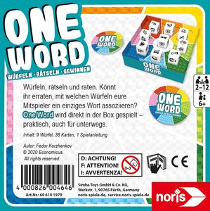 Noris 606101979 - One World, Wort-Bild-Suchspiel, Familienspiel, Partyspiel
