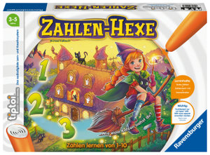 Ravensburger tiptoi Spiel 00098 Zahlen-Hexe, Zählen lernen von 1-10 für Kinder ab 3 Jahren