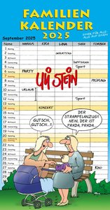 Uli Stein Familienkalender 2025: Familienplaner mit 5 Spalten