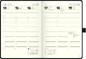 Wochenkalender Kompagnon Modell 796, A5 2022, Baladek-Einband schwarz