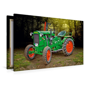 Premium Textil-Leinwand 120 cm x 80 cm quer Oldtimer Traktor Deutz