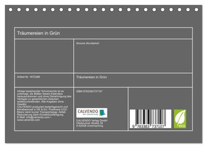 Träumereien in Grün (Tischkalender 2024 DIN A5 quer), CALVENDO Monatskalender