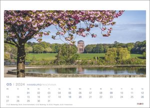 Hamburg Panorama Postkartenkalender 2024. Reise-Kalender mit 12 atemberaubenden Postkarten der Hansestadt. Städte-Kalender 2024. 23 x 17 cm. Querformat.
