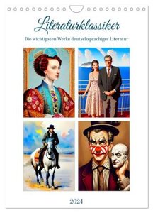 Literaturklassiker (Wandkalender 2024 DIN A4 hoch), CALVENDO Monatskalender