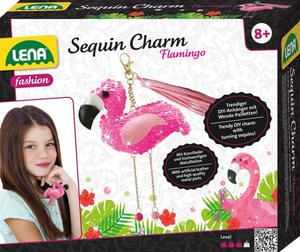 LENA® 42659 - fashion, Sequin Charm Flamingo, Schmuck-Anhänger