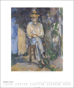 Paul Cézanne Kalender 2024. Kunstvoller Wandkalender mit wunderbaren Gemälden des Impressionismus. Großer Kunst-Kalender 2024 im Hochformat. 46x55 cm