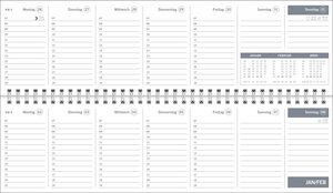 times&more Grün Wochenquerplaner 2026