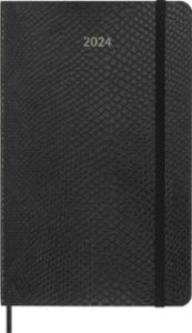 Moleskine 12 Monate Wochen Notizkalender 2024 - Precious & Ethical, Large/A5, Boa Schwarz