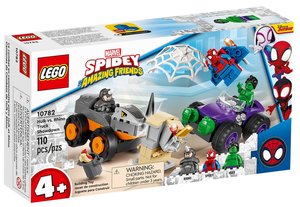 LEGO® Marvel 10782 - Spidey, Amazing Friends, Hulks und Rhinos Truck-Duell, Spielset, 110 Teile