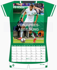 Werder Bremen 2023 - Trikotkalender - Fan-Kalender - Fußball-Kalender - 34,1x42 - Sport