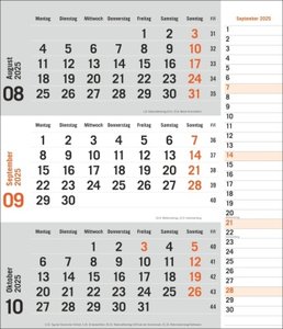 times&more 3-Monatsplaner, orange 2025