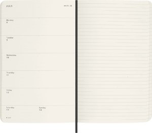 Moleskine 12 Monate Wochen Notizkalender 2024 - Precious & Ethical, Large/A5, Boa Schwarz