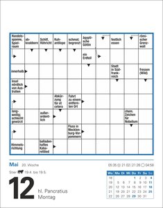 Kreuzworträtsel Tagesabreißkalender 2025