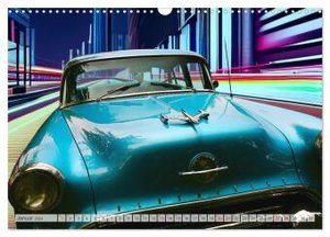 US Classic Cars im Jet-Age (Wandkalender 2024 DIN A3 quer), CALVENDO Monatskalender