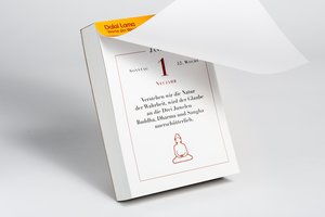 Dalai Lama - Worte der Weisheit 2023  - Tagesabreißkalender zum Aufstellen oder Aufhängen