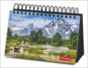 Naturparadiese der Erde Premiumkalender. Foto-Tischkalender 2024 mit atemberaubenden Naturaufnahmen für jeden Tag. Tagesabreißkalender für Naturfreunde mit informativen Texten