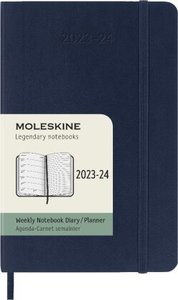 Moleskine 18 Monate Wochen Notizkalender 2023/2024, Pocket/A6, Saphir