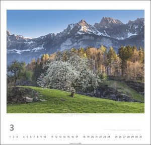 Die Schweiz Kalender 2024. Wandkalender im Großformat mit spektakulären Landschaften. Die Schweiz in beeindruckenden Fotos. Großer Kalender für Fans des Alpenlands. 48x46 cm