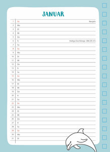 Ausmalkalender 2023. Kalender mit Spiralbindung zum Eintragen und Malen