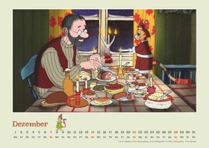 Pettersson & Findus 2025 - Von Sven Nordqvist - Wandkalender für Kinder - Querformat 42 x 29,7 cm