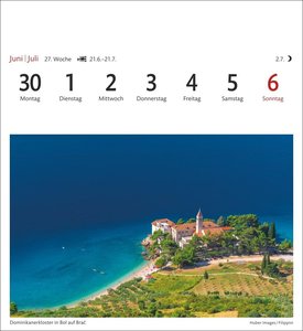 Kroatien Sehnsuchtskalender 2025 - Wochenkalender mit 53 Postkarten
