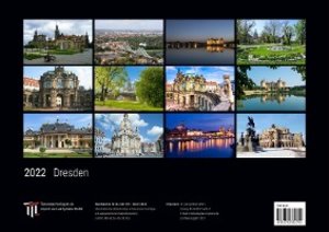 Dresden 2022 - Black Edition - Timokrates Kalender, Wandkalender, Bildkalender - DIN A3 (42 x 30 cm)
