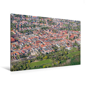 Premium Textil-Leinwand 120 cm x 80 cm quer Stadtzentrum Jüterbog (Luftbild)