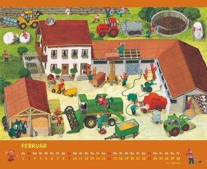 Ali Mitgutsch 2025 – Wimmelbilder – DUMONT Kinder-Kalender – Querformat 52 x 42,5 cm – Spiralbindung