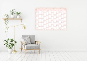 Großer rosa Wandkalender 2022 in DIN A1 (84 x 59,4 cm) für zu Hause oder das Büro. Rosa XXL Wandplaner, Jahreskalender für 12 Monate 2022. Jahresplaner groß inklusive aller gesetzlichen und nicht-gesetzlichen Feiertage