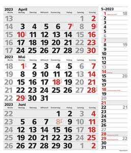 3-Monats-Planer XL Combi 2023