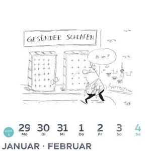 Hauck & Bauer Postkartenkalender 2024: Cartoons zum Aufstellen und Verschicken