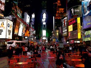 CALVENDO Puzzle Times Square bei Nacht 1000 Teile Puzzle quer