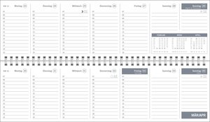 times&more Grün Wochenquerplaner 2026