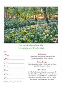 Bauernweisheiten Wochenkalender 2025 - Bauernregeln, Brauchtum, Gartentipps, Haushaltstipps