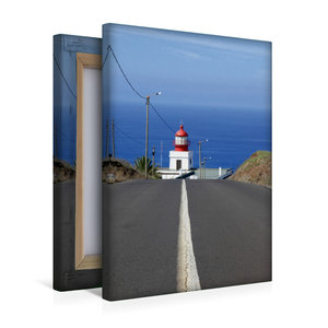 Premium Textil-Leinwand 30 cm x 45 cm hoch Leuchtturm Ponta do Pargo, Madeira